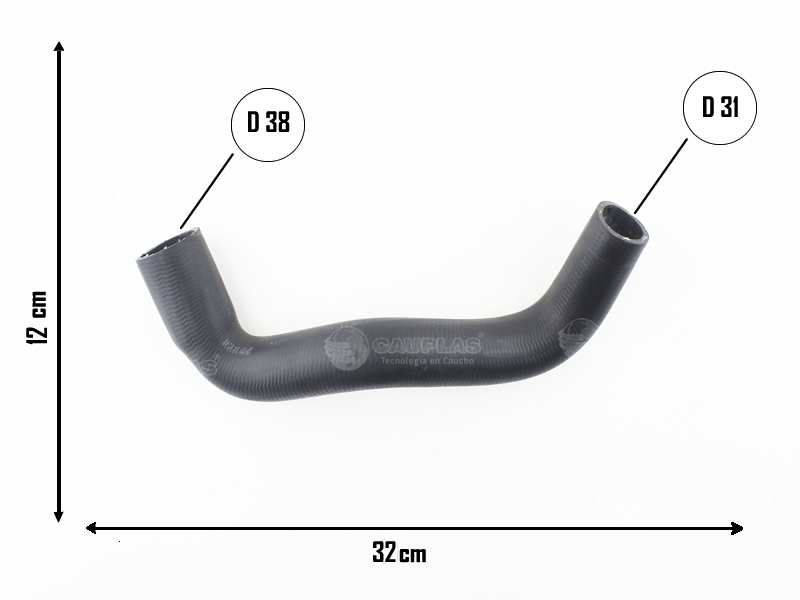 CAUPLAS MANGUERA RADIADOR INFERIOR RENAULT 21 OEM:7700765108 =YACO 1401