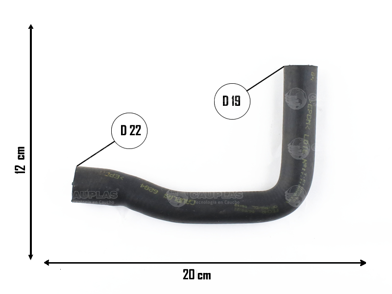 CAUPLAS MANGUERA VASO DE EXPANSION RENAULT 21 OEM:7702205219 =YACO 1421