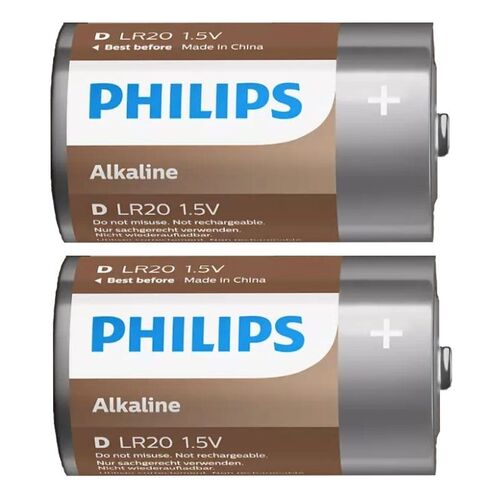 PHILIPS PILA ALCALINA D ALKALINE BLISTER X2 (AD)
