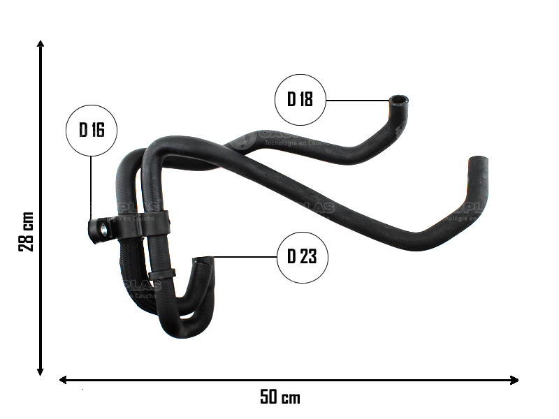 CAUPLAS MANGUERA CALEFACTOR ENTRADA/SALIDA RENAULT TRAFIC I =YACO 2370