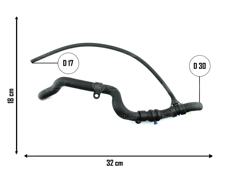 CAUPLAS MANGUERA RADIADOR SUPERIOR RENAULT TRAFIC I OEM:7700310049 =YACO 2368