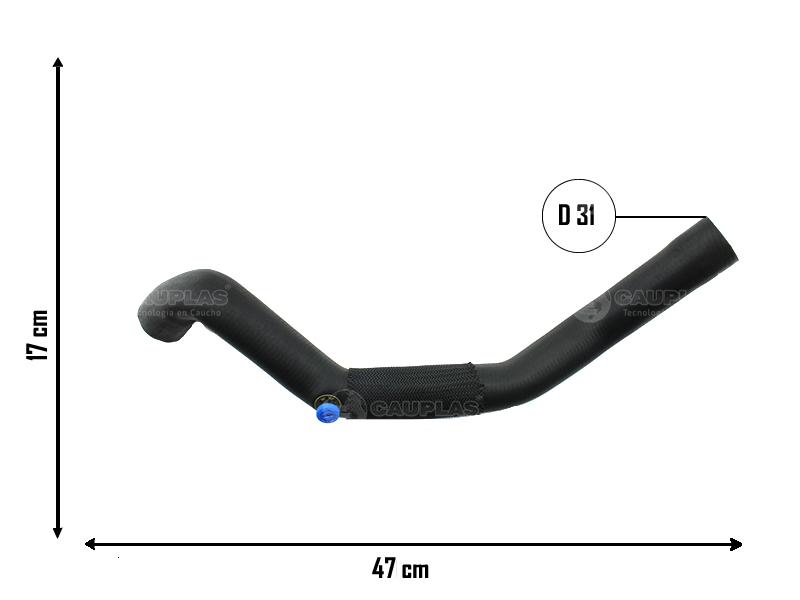 CAUPLAS MANGUERA RADIADOR SUPERIOR RENAULT 19 OEM:7700793247 =YACO 1525