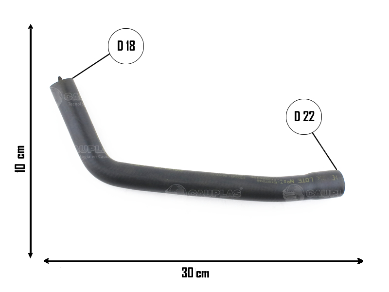 CAUPLAS MANGUERA VASO DE EXPAN. A BOMBA DE AGUA RENAULT 19 OEM:7700794947 =YACO 1992