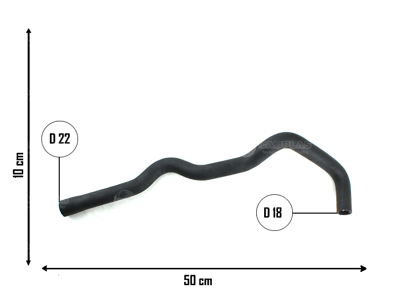 CAUPLAS MANGUERA CALEFACTOR SALIDA RENAULT SCENIC I MEGANE I  =YACO 3718