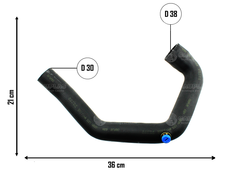 CAUPLAS MANGUERA RADIADOR SUPERIOR RENAULT 18 OEM:7702085097 =YACO 933