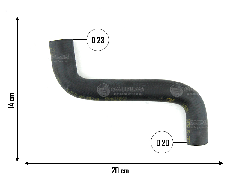 CAUPLAS MANGUERA CALEFACTOR ENTRADA RENAULT 21 =YACO 1160
