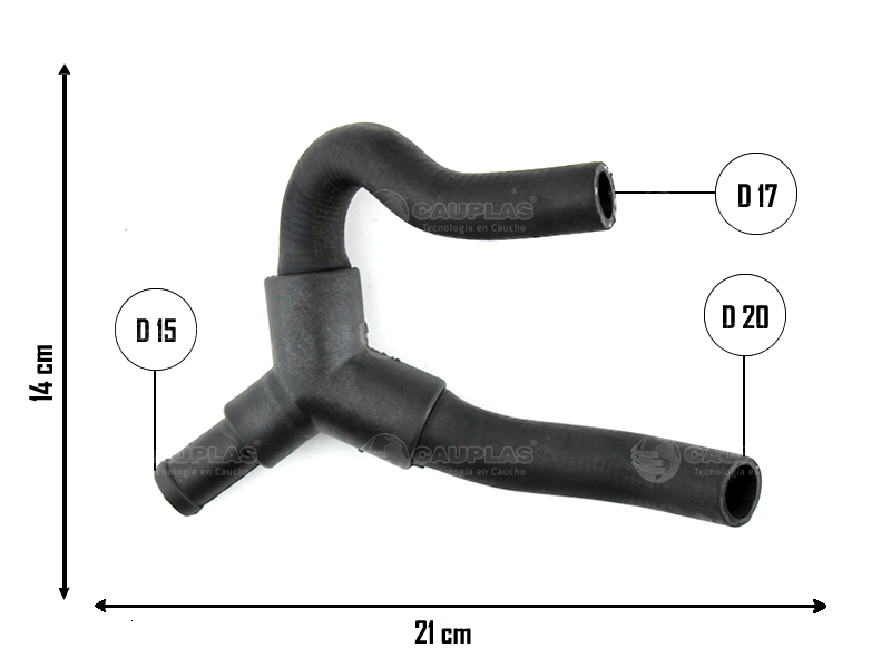 CAUPLAS MANGUERA CONEXION A BOMBA DE AGUA RENAULT 19