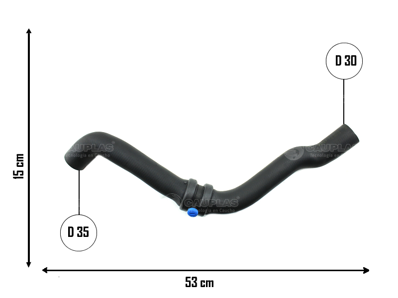 CAUPLAS MANGUERA RADIADOR SUPERIOR RENAULT EXPRESS CLIO I OEM:7700824034 =YACO 1845