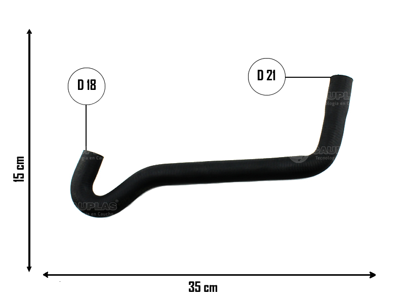 CAUPLAS MANGUERA CONEXION A MANGURA DE ENT CALEF RENAULT EXPRESS  =YACO 2176