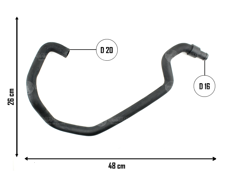 CAUPLAS MANGUERA CALEFACTOR SALIDA RENAULT TWINGO OEM:7700436890