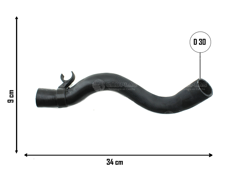 CAUPLAS MANGUERA RADIADOR SUPERIOR RENAULT KANGOO OEM:7702233955 =YACO 1960