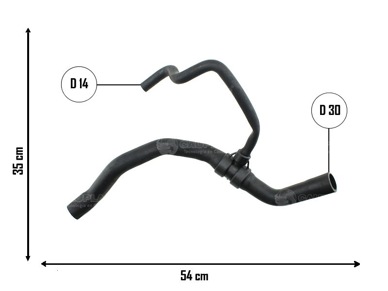 CAUPLAS MANGUERA RADIADOR INFERIOR RENAULT MEGANE I SCENIC I   =YACO 2021