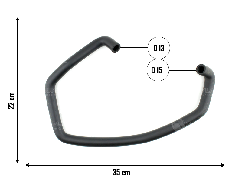 CAUPLAS MANGUERA CONEXION A DECANTADOR DE ACEITE RENAULT 19 CLIO I EXPRESS MEGANE I  =YACO 2653