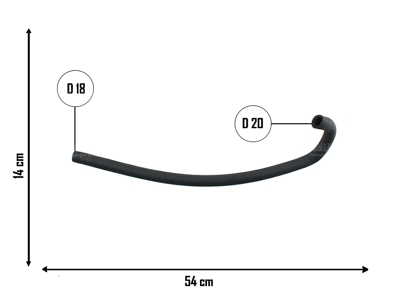 CAUPLAS MANGUERA BOMBA DE AGUA A VALVULA CALEFACTOR RENAULT 12 = YACO 827