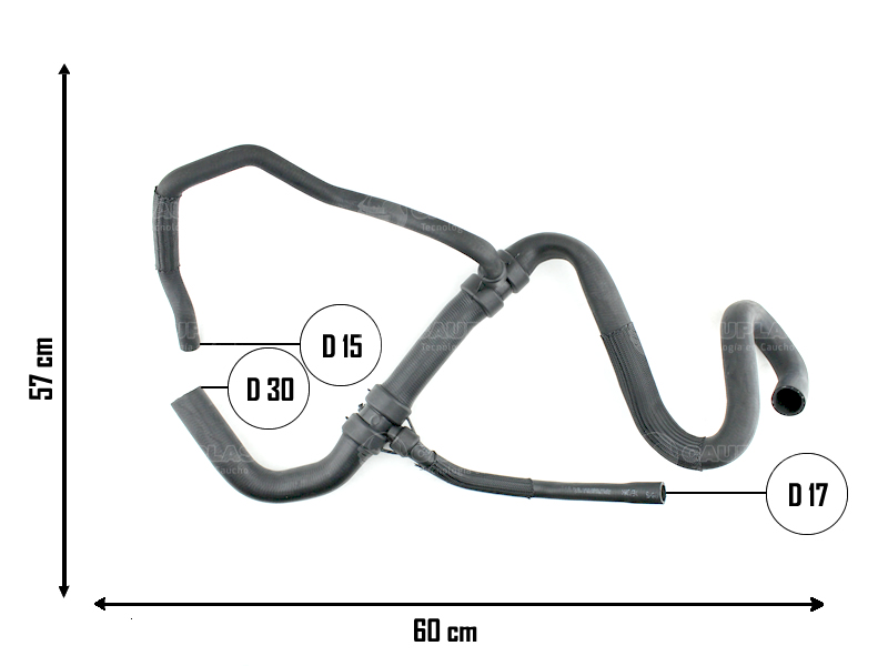 CAUPLAS MANGUERA RADIADOR INFERIOR RENAULT LAGUNA I  =YACO 2489