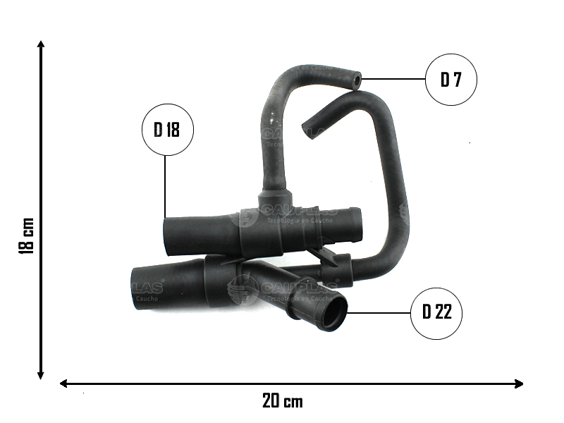 CAUPLAS MANGUERA CONEXION BOMBA DE AGUA RENAULT SCENIC I MEGANE I