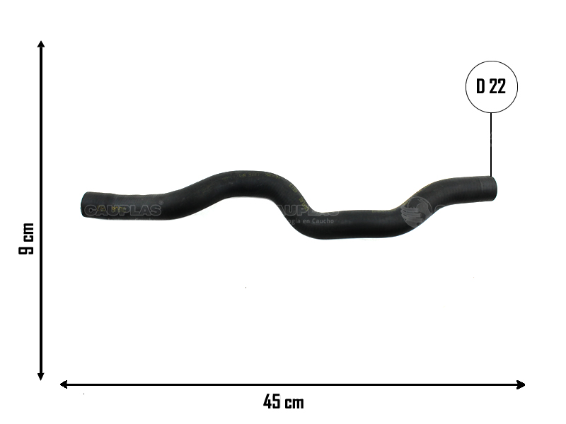 CAUPLAS MANGUERA CALEFACTOR SALIDA RENAULT SCENIC I MEGANE I OEM:7700413983 =YACO 2591