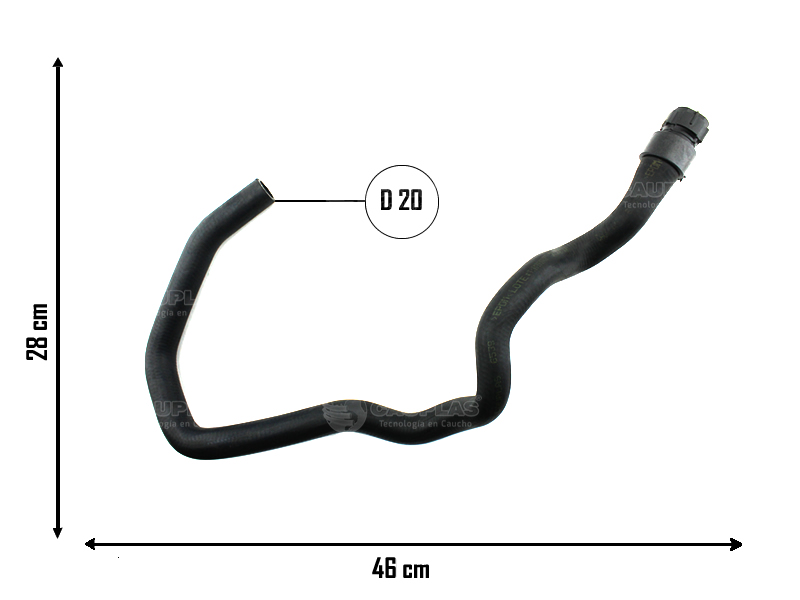 CAUPLAS MANGUERA CALEFACTOR SALIDA RENAULT KANGOO CLIO II SYMBOL  =YACO 2246