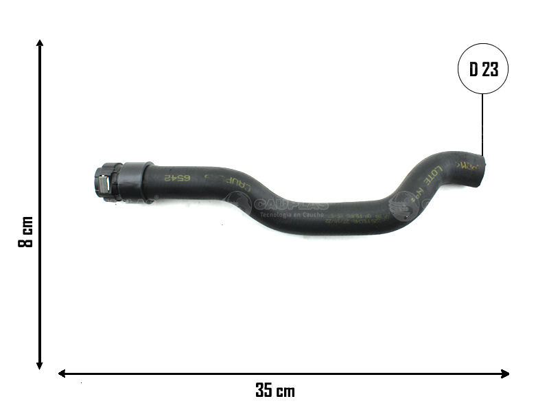 CAUPLAS MANGUERA CALEFACTOR SALIDA RENAULT CLIO II KANGOO OEM:7700414208 =YACO 2095