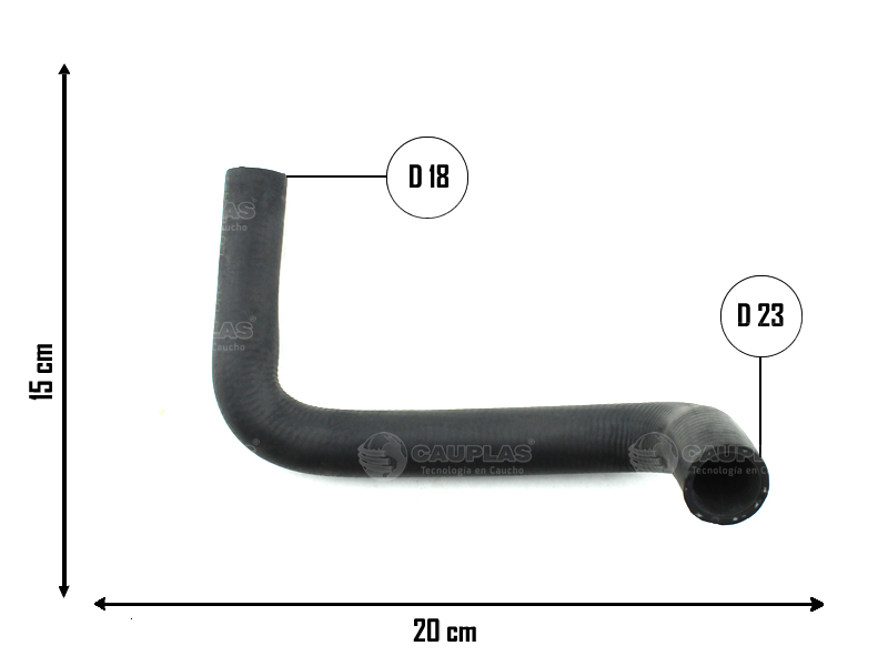 CAUPLAS MANGUERA BOMBA DE AGUA A VASO DE EXP RENAULT CLIO I = YACO 2127