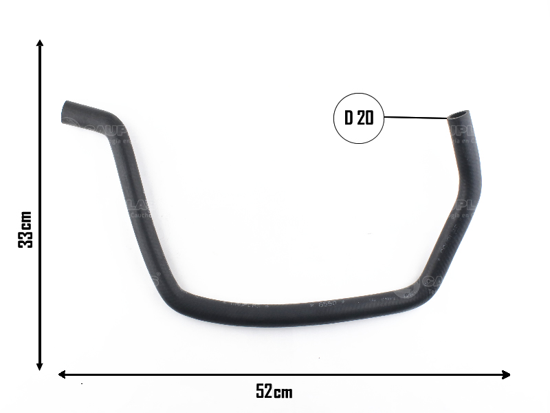 CAUPLAS MANGUERA BOMBA DE AGUA A CONECTOR 3 VIAS RENAULT 18 FUEGO