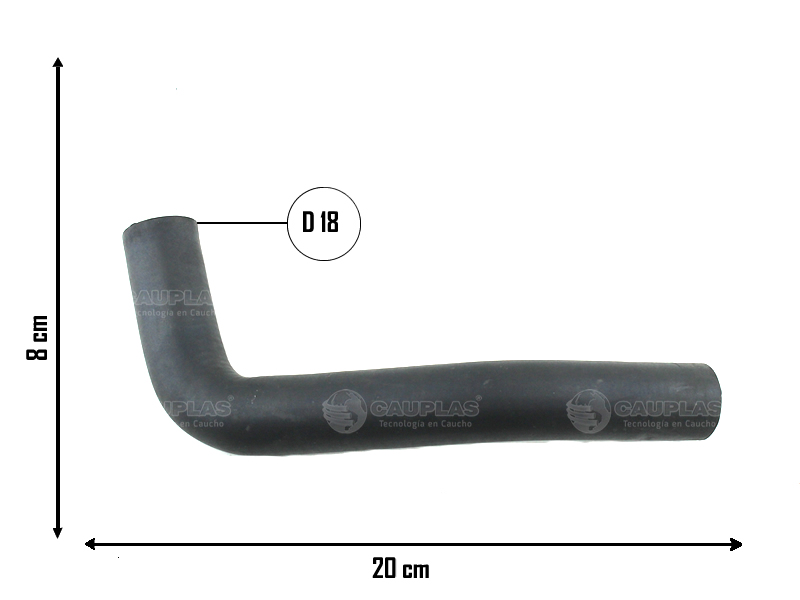 CAUPLAS MANGUERA VASO DE EXPAN SUP RENAULT KANGOO CLIO II OEM:7700430190 =YACO 2117