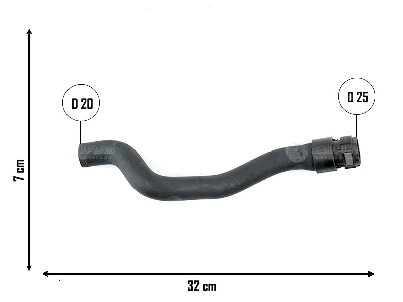 CAUPLAS MANGUERA CALEFACTOR ENTRADA RENAULT KANGOO CLIO II =YACO 2097