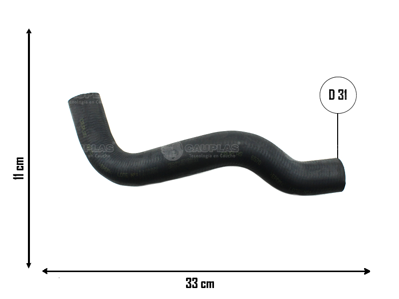 CAUPLAS MANGUERA RADIADOR SUPERIOR RENAULT CLIO II KANGOO  =YACO 2158