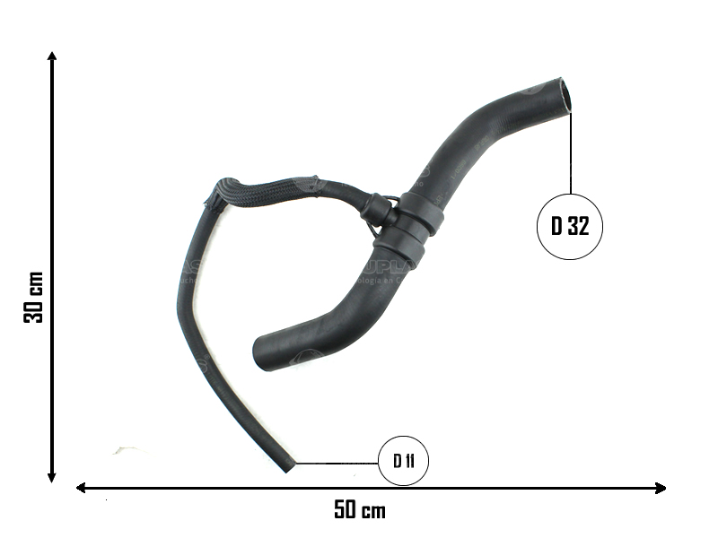 CAUPLAS MANGUERA RADIADOR SUPERIOR RENAULT KANGOO CLIO II OEM:8200026108/43783/46998 =YACO 2334