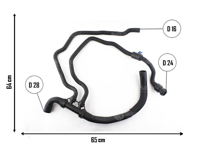 CAUPLAS MANGUERA RADIADOR INFERIOR RENAULT CLIO II KANGOO OEM:8200026111/46997 215030342R =YACO 2333