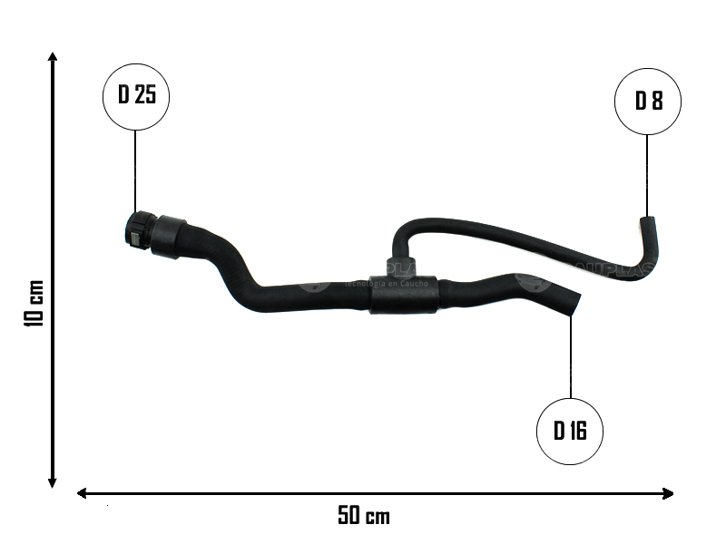 CAUPLAS MANGUERA RADIADOR SUP RENAULT CLIO II KANGOO OEM:8200205676/298343 =YACO 3926