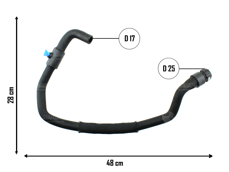 CAUPLAS MANGUERA CALEFACTOR SALIDA RENAULT CLIO II KANGOO II SYMBOL  =YACO 3000