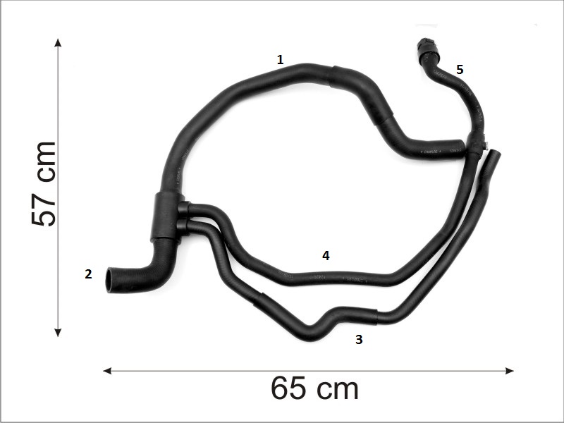 CAUPLAS MANGUERA RADIADOR INF RENAULT CLIO II KANGOO OEM:215035826R 8200045843/46996/163770 =YACO 2332
