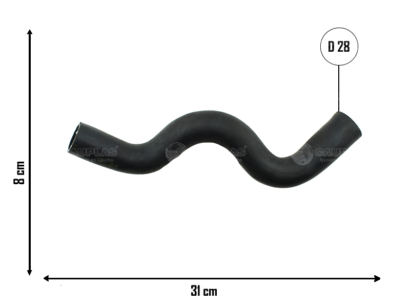 CAUPLAS MANGUERA RADIADOR SUP RENAULT LOGAN  I SANDERO I STEPWAY  =YACO 3819