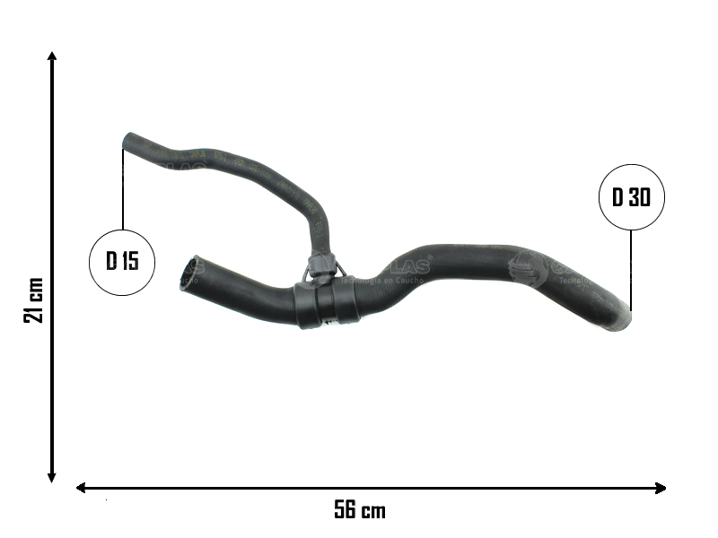 CAUPLAS MANGUERA RADIADOR SUPERIOR RENAULT KANGOO  =YACO 3545