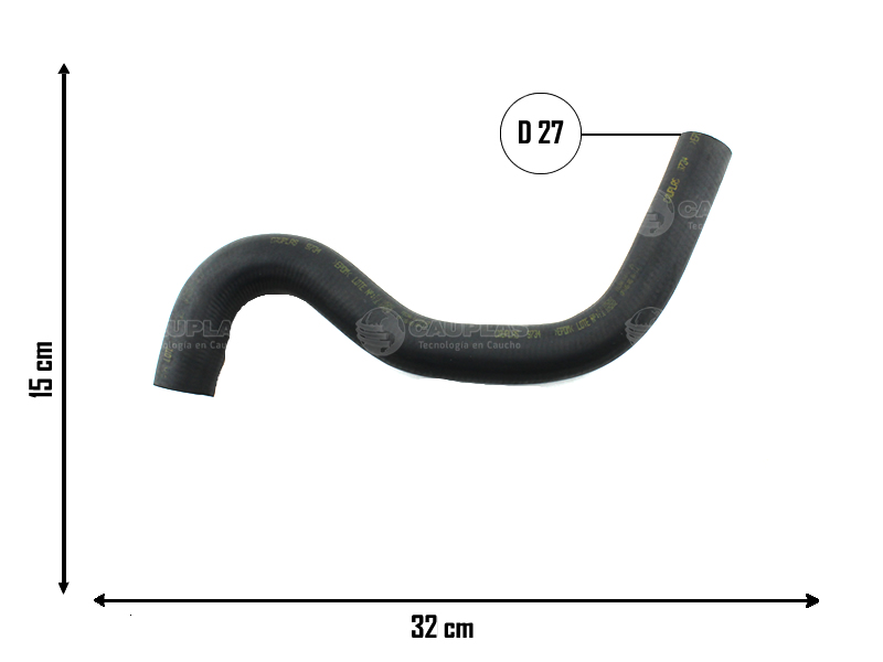 CAUPLAS MANGUERA RADIADOR INFERIOR PEUGEOT 206 OEM:1351Y4 =YACO 2234