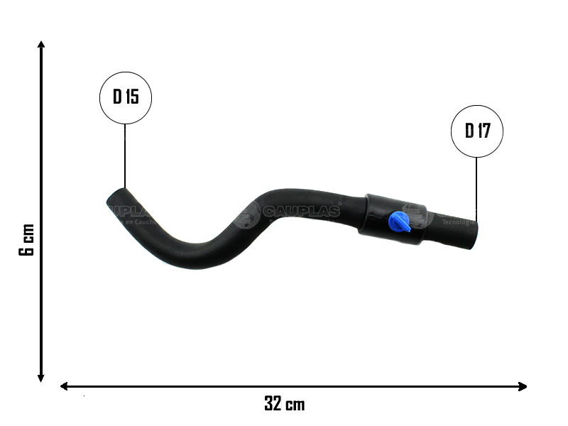 CAUPLAS MANGUERA CALEFACCION SALIDA PEUG 206 =YACO 2316