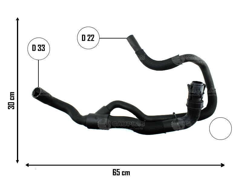 CAUPLAS MANGUERA RADIADOR INFERIOR PEUGEOT PARTNER I OEM: 1351V8 =YACO 2426