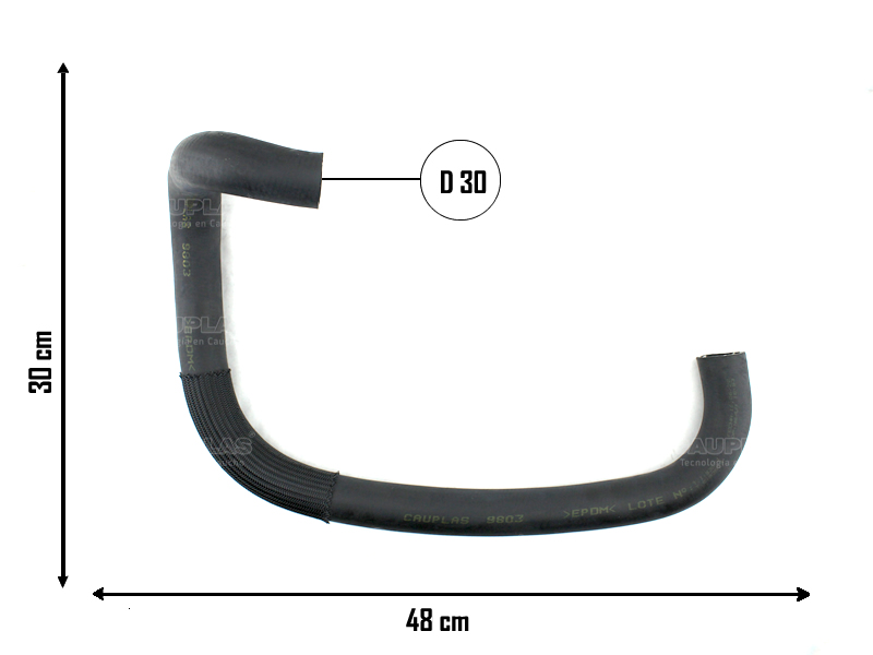 CAUPLAS MANGUERA RADIADOR INFERIOR PEUG 205 OEM:1351A10 =YACO 1776