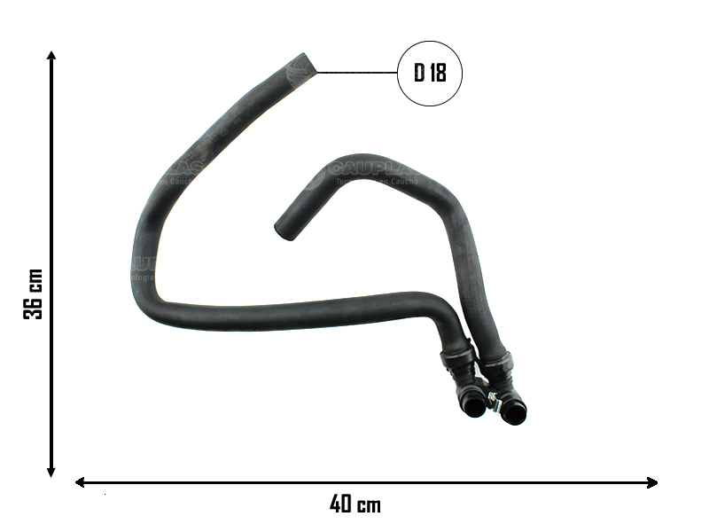 CAUPLAS MANGUERA CALEFACCION ENTRADA/SALIDA PEUG 306 =YACO 3004