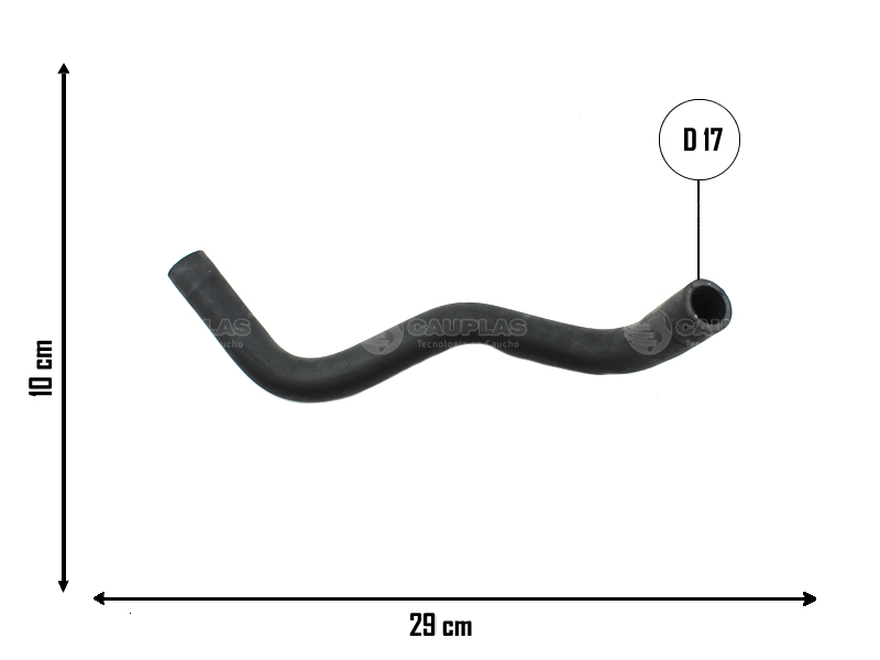 CAUPLAS MANGUERA VASO DE EXPANSION INFERIOR PEUG 206 207  =YACO 4445