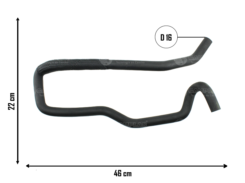 CAUPLAS MANGUERA VASO DE EXPANSION INF A RAD P307 CITROEN C4 =YACO 3621