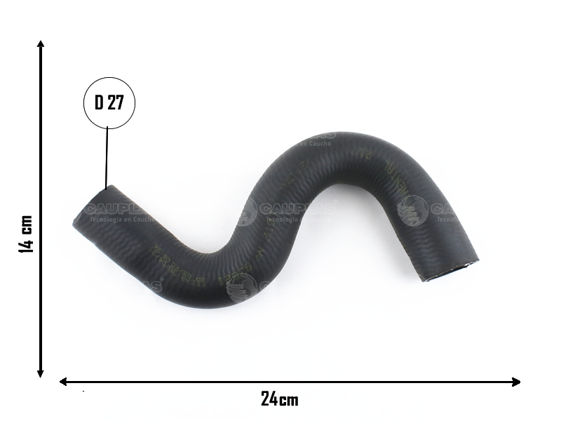 CAUPLAS MANGUERA RADIADOR SUPERIOR PEUGEOT 307 OEM: 1343EL =YACO 2523