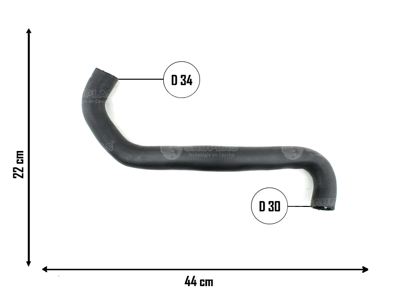 CAUPLAS MANGUERA RADIADOR INFERIOR CITROEN PICASSO XSARA II P206 207 OEM:1351AF =YACO 3849