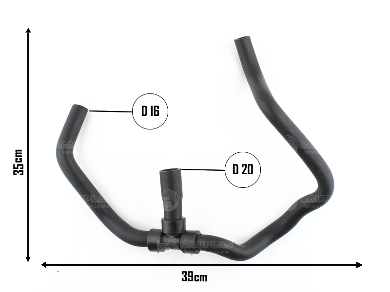 CAUPLAS MANGUERA VASO DE EXPAN FORD FIESTA III IV =YACO 4162