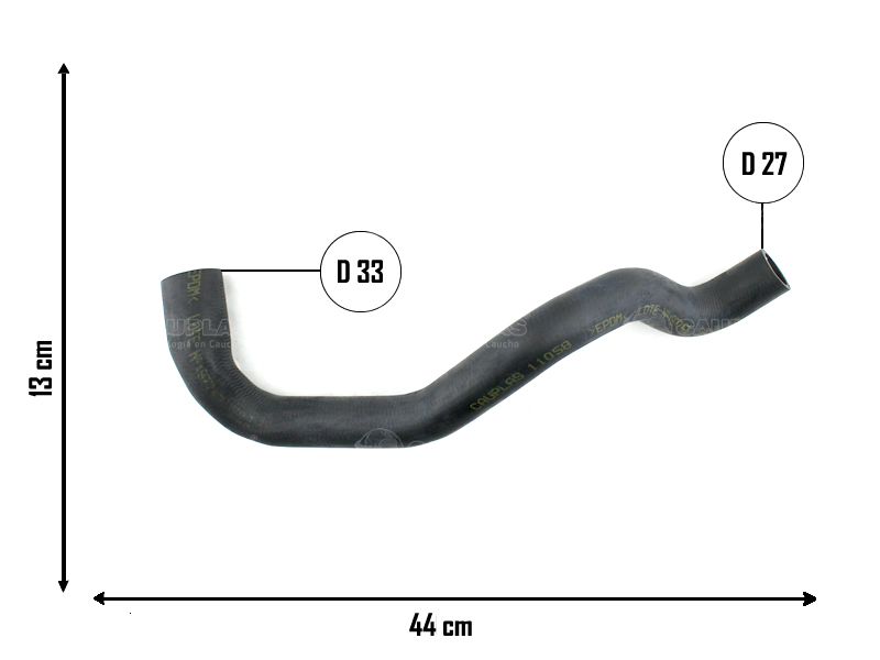 CAUPLAS MANGUERA RADIADOR SUPERIOR FORD ECOSPORT II = YACO 4313