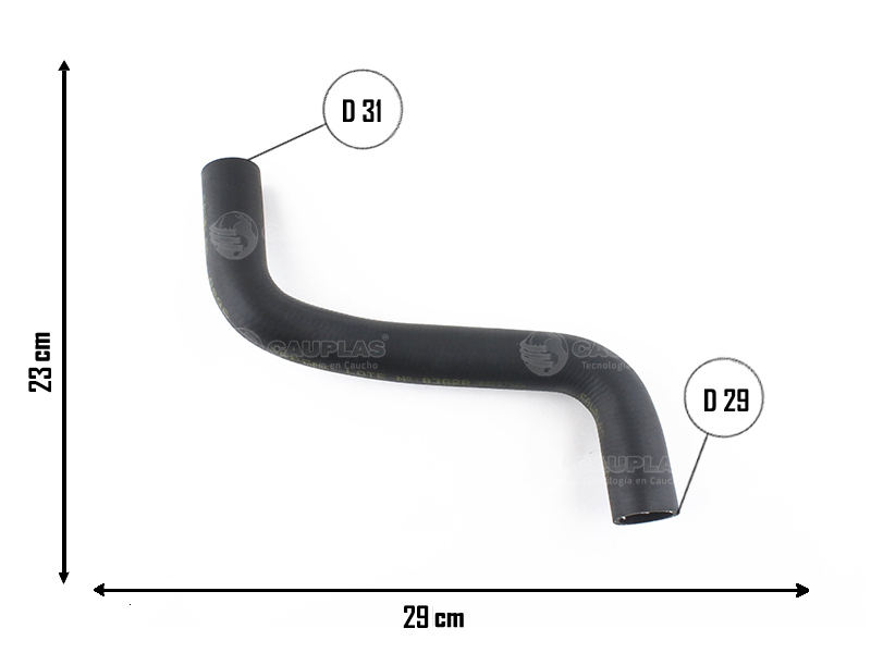 CAUPLAS MANGUERA RADIADOR SUPERIOR RENAULT LOGAN I OEM:6001548888 8200635603 =YACO 4346