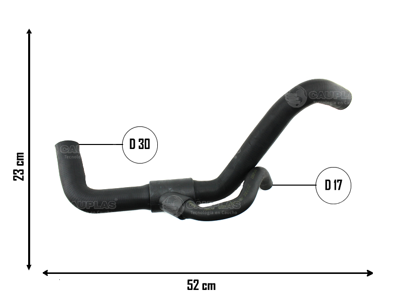 CAUPLAS MANGUERA RADIADOR INFERIOR FIAT PALIO I SIENA I OEM:46462106 =YACO 1825