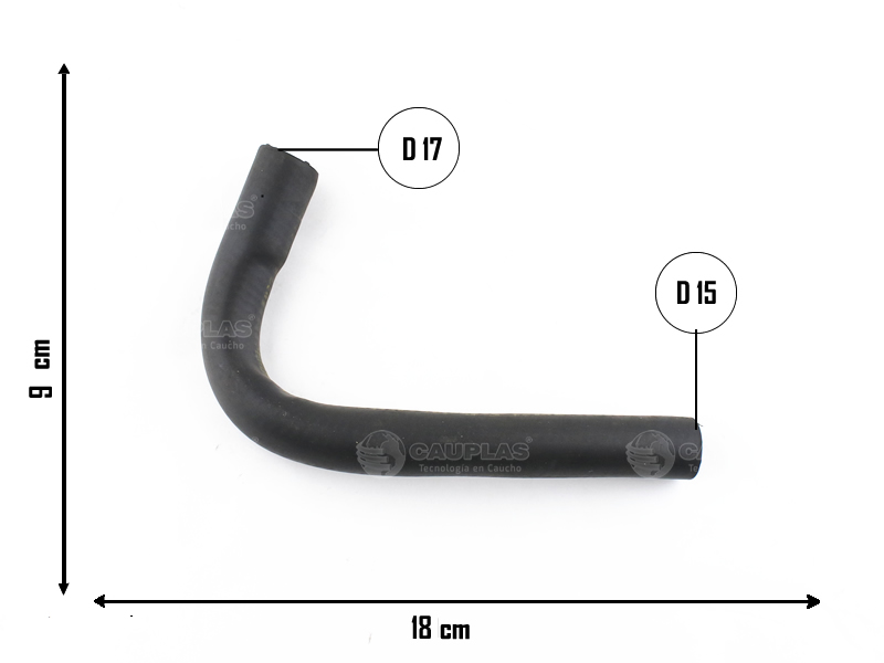 CAUPLAS MANGUERA VASO DE EXPANSION INF FIAT PALIO I-II/SIENA I-II/STRADA I OEM:46466645 =YACO 1847