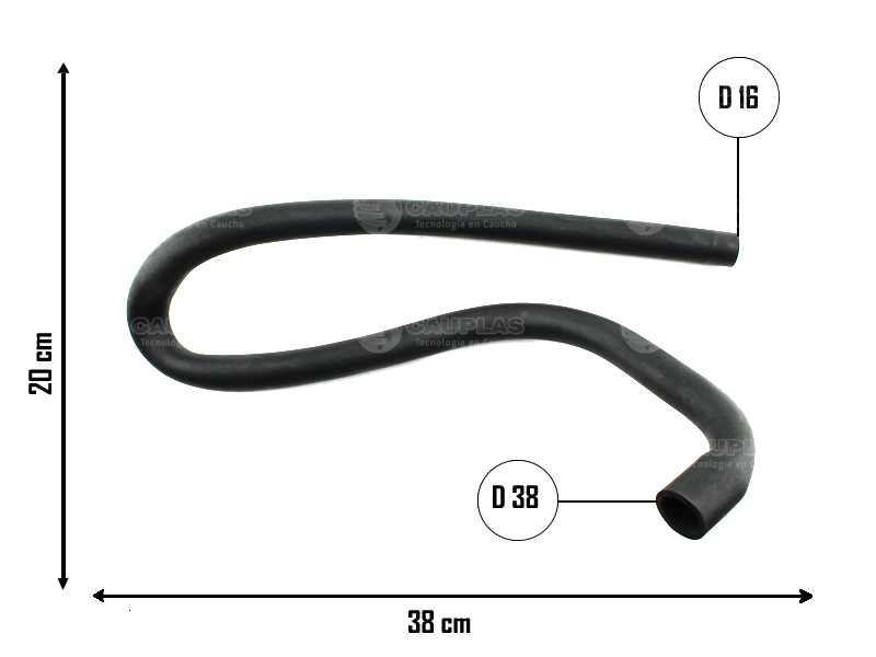 CAUPLAS MANGUERA CALEFACCION FIAT DUNA/UNO I = YACO 2203